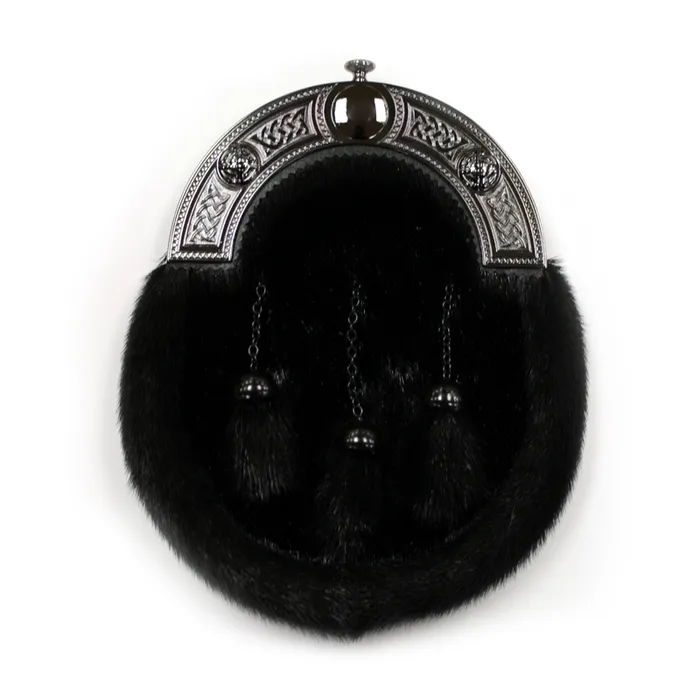Rings Black Seal Skin Full Dress Sporran William E Scott