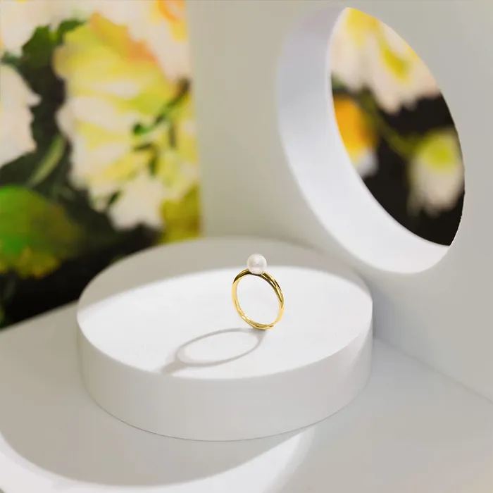 Rings Elegant Freshwater Pearl Ring WR00170 Pearly Lustre