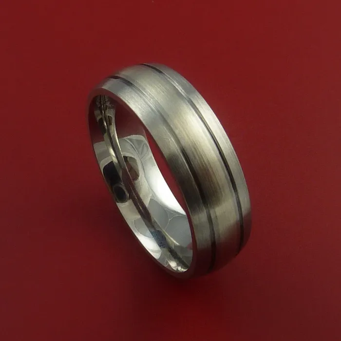 Rings Lashbrook Titanium and White Gold Custom Made Band Any Finish and Sizing 3 to 22 Rings Lashbrook Titanium and White Gold Custom Made Band Any Finish and Sizing 3 to 22