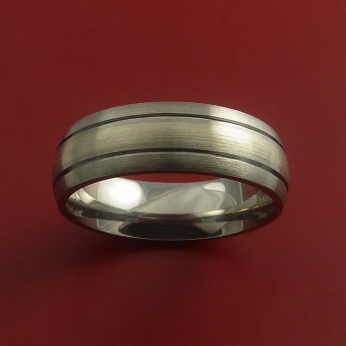 Rings Lashbrook Titanium and White Gold Custom Made Band Any Finish and Sizing 3 to 22 Rings Lashbrook Titanium and White Gold Custom Made Band Any Finish and Sizing 3 to 22