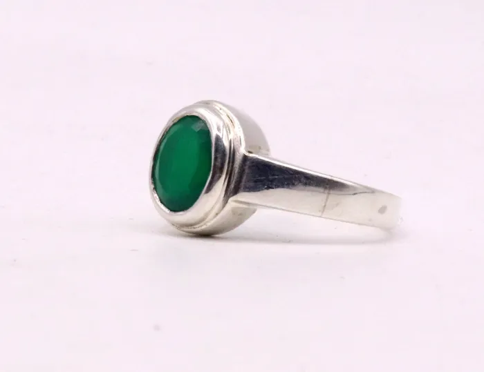 Rings TRIBAL ORNAMENTS Fabulous green stone Solid silver handmade ring band with gorgeous unisex ring from india sr59 Rings TRIBAL ORNAMENTS Fabulous green stone Solid silver handmade ring band with gorgeous unisex ring from india sr59