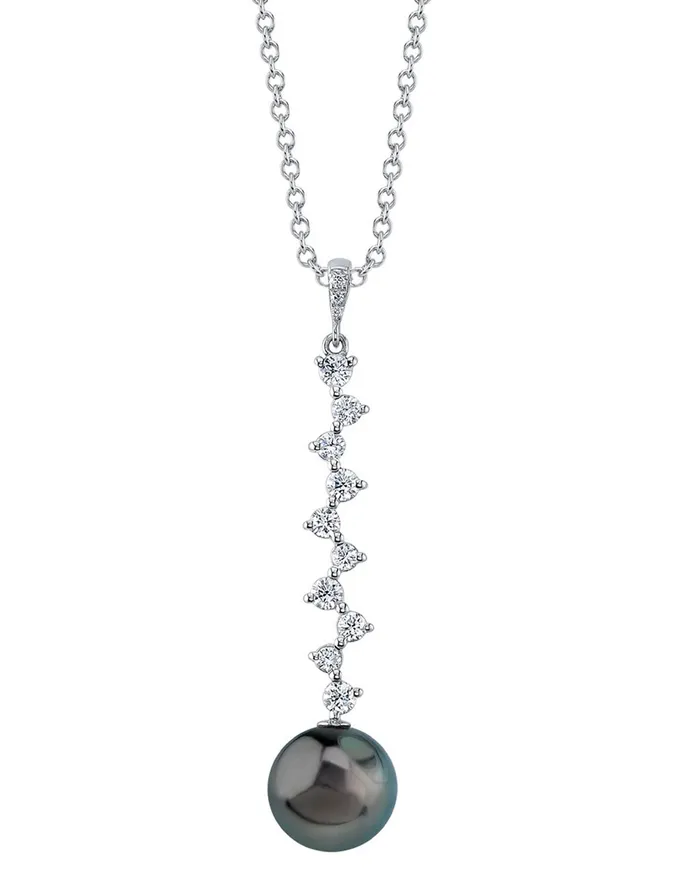 Tahitian South Sea Pearl Diamond Naomi Pendant spt Necklaces