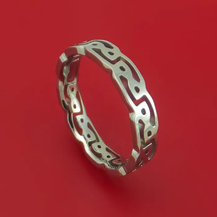 Titanium Celtic Knot Narrow Band Custom Made Ring Lashbrook Rings