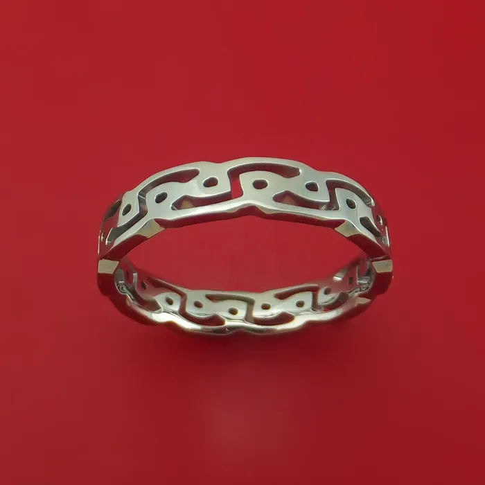Titanium Celtic Knot Narrow Band Custom Made Ring Lashbrook Rings