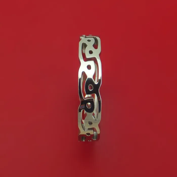 Titanium Celtic Knot Narrow Band Custom Made Ring Lashbrook Rings