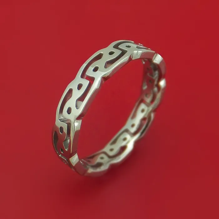 Titanium Celtic Knot Narrow Band Custom Made Ring Lashbrook Rings