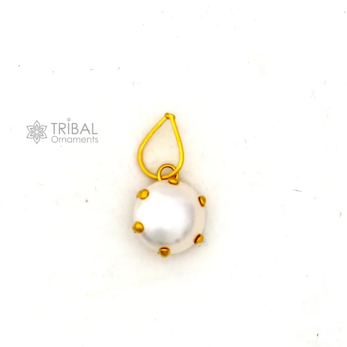 TRIBAL ORNAMENTS Necklaces 8mm pearl Fabulous Handmade 14kt yellow gold pendant exclusive square shape pendant for daily use jewelry gp33 TRIBAL ORNAMENTS Necklaces 8mm pearl Fabulous Handmade 14kt yellow gold pendant exclusive square shape pendant for daily use jewelry gp33