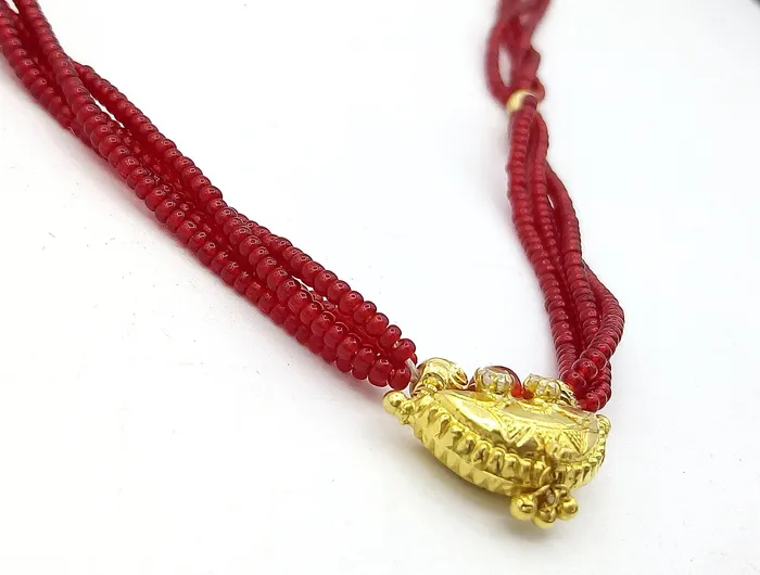TRIBAL ORNAMENTS Necklaces Awesome 20karat yellow gold amulet pendant excellent stylish jewelry for girls womens from tribal Rajasthan india