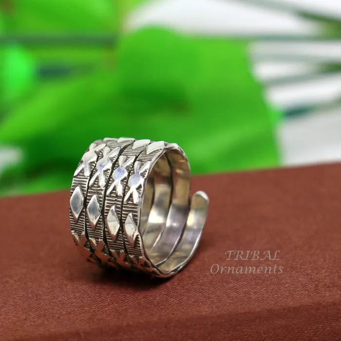 TRIBAL ORNAMENTS Rings 925 Sterling silver Vintage handmade solid spiral design ring band excellent tribal customized belly dance hippie boho jewelry sr345 TRIBAL ORNAMENTS Rings 925 Sterling silver Vintage handmade solid spiral design ring band excellent tribal customized belly dance hippie boho jewelry sr345
