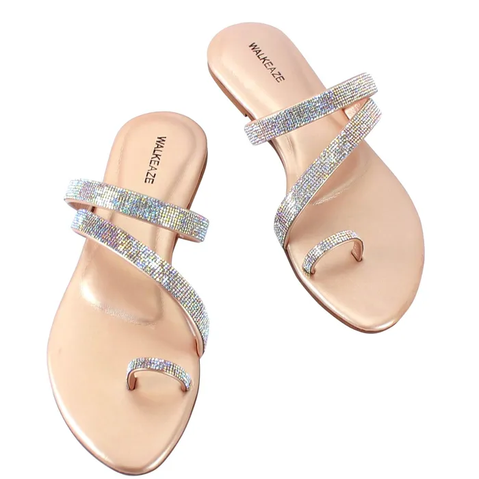 Walkeaze Earrings Women Formal Slippers 39664S