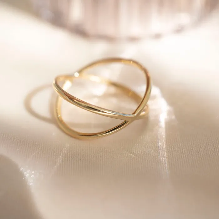 14k Gold X Ring TheRoseGypsy Rings