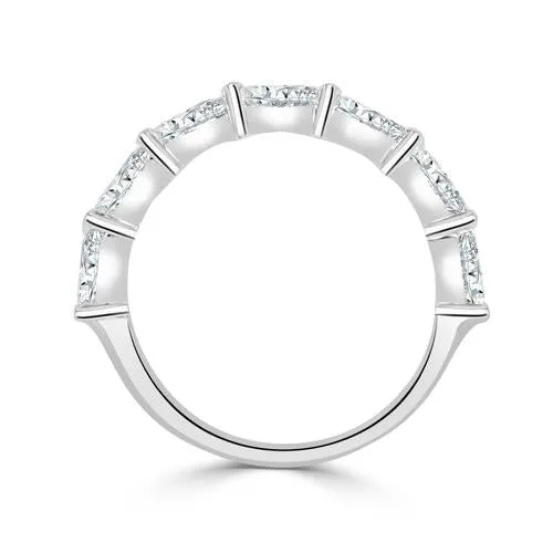 14K White Gold Diamond Band 7stone Marquise Engagement Collections Rings