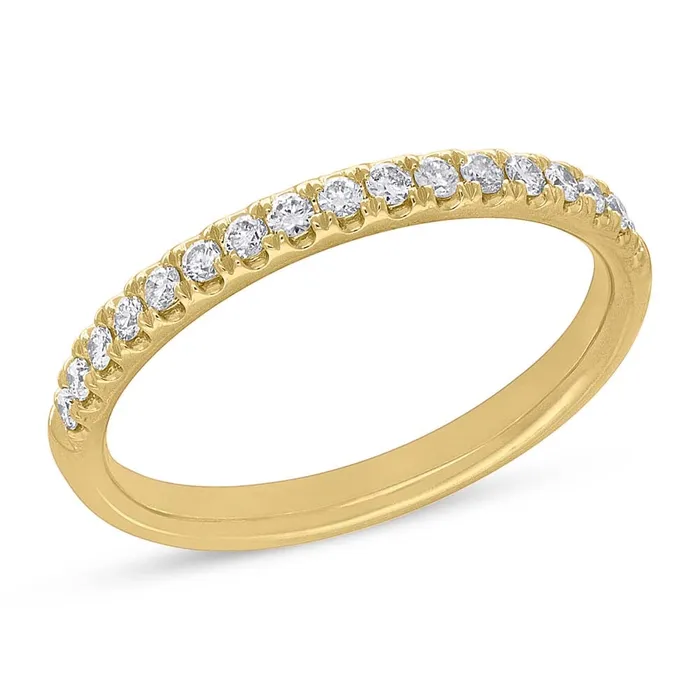 14K Yellow Gold Diamond Band Wedding Bands Rings