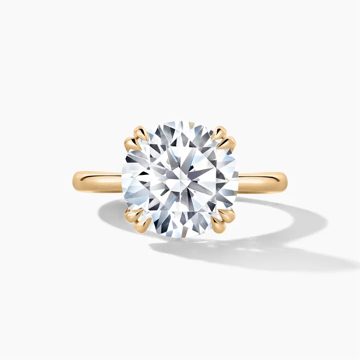 18K Yellow Gold Solitaire Ring Round Cut Center Engagement Collections Rings 18K Yellow Gold Solitaire Ring Round Cut Center Engagement Collections Rings