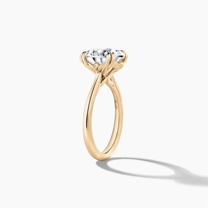 18K Yellow Gold Solitaire Ring Round Cut Center Engagement Collections Rings 18K Yellow Gold Solitaire Ring Round Cut Center Engagement Collections Rings