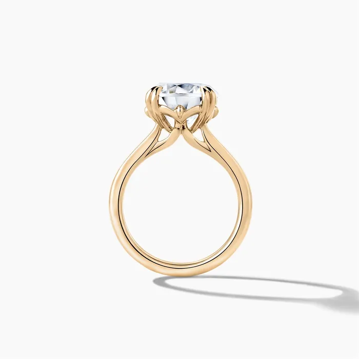 18K Yellow Gold Solitaire Ring Round Cut Center Engagement Collections Rings 18K Yellow Gold Solitaire Ring Round Cut Center Engagement Collections Rings