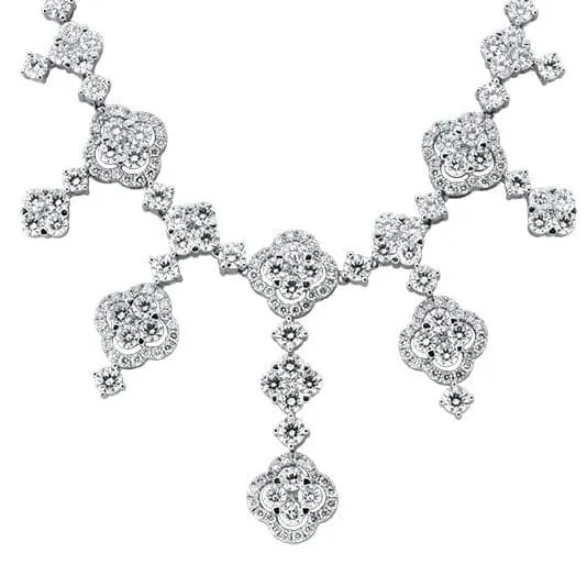 18kt White Gold Fashion Necklace With 2800ct Diamonds NCK105000 Diamond Source NYC Necklaces