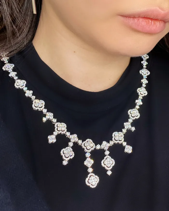 18kt White Gold Fashion Necklace With 2800ct Diamonds NCK105000 Diamond Source NYC Necklaces