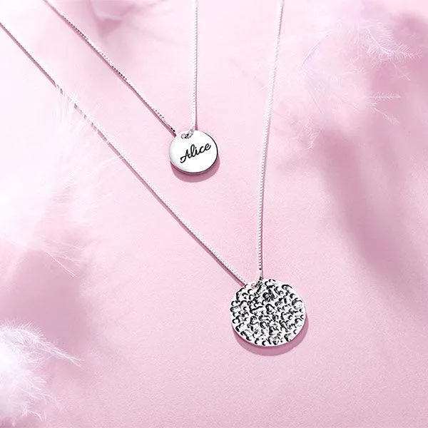 Belbren Necklaces Double Chain Initial Necklace Layered Name Necklaces Monogram Initial Layer Necklace