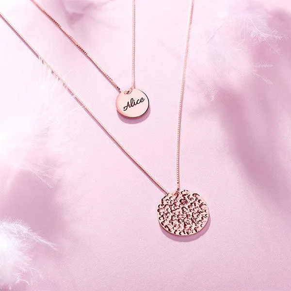 Belbren Necklaces Double Chain Initial Necklace Layered Name Necklaces Monogram Initial Layer Necklace