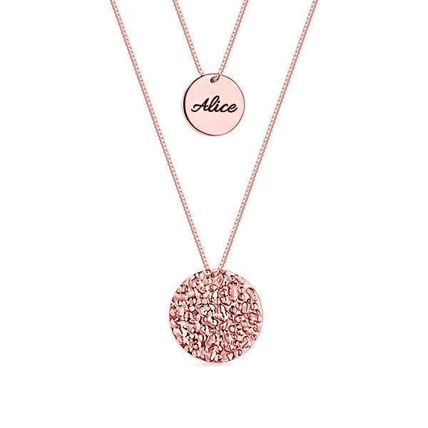 Belbren Necklaces Double Chain Initial Necklace Layered Name Necklaces Monogram Initial Layer Necklace