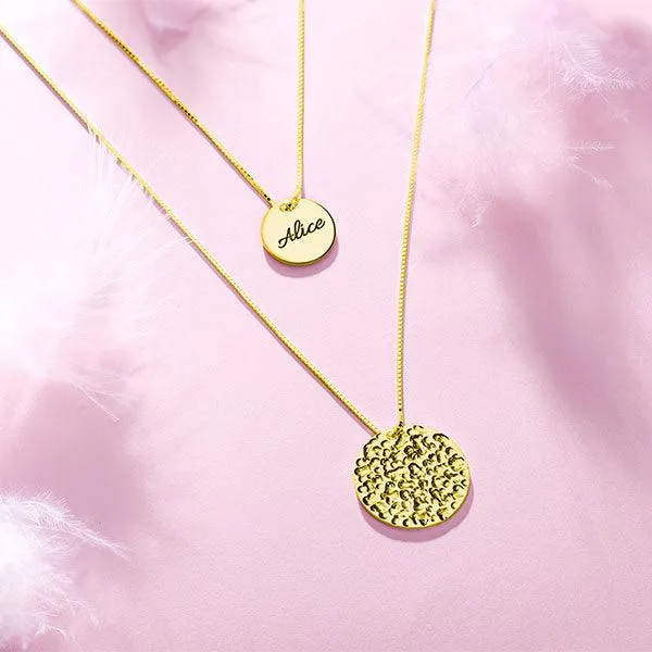 Belbren Necklaces Double Chain Initial Necklace Layered Name Necklaces Monogram Initial Layer Necklace