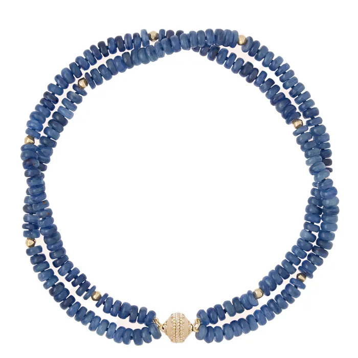 Clara Williams Necklaces Clara Williams Peppercorn Kyanite 8mm Double Strand Necklace Clara Williams Necklaces Clara Williams Peppercorn Kyanite 8mm Double Strand Necklace