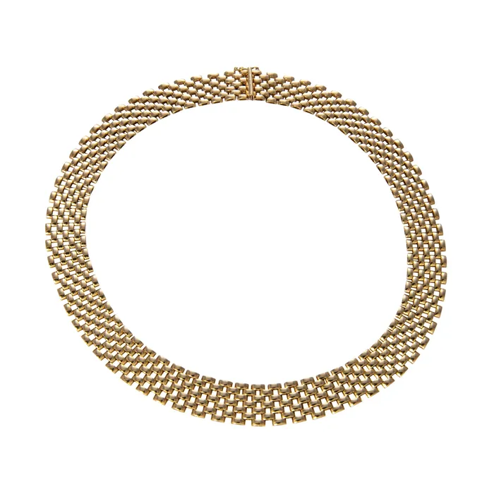 Croghans Necklaces Estate Italian 14K Yellow Gold Mesh Necklace
