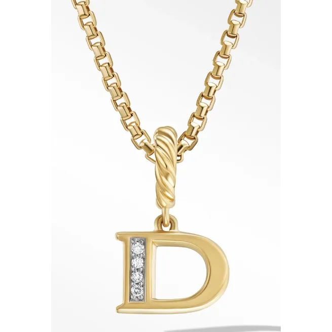David Yurman Necklaces David Yurman 9mm Diamond Initial D Pendant