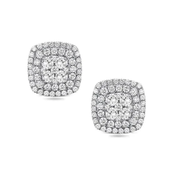 Diamond Source NYC Earrings Diamond halo stud earrings 372ct tdw AER13735