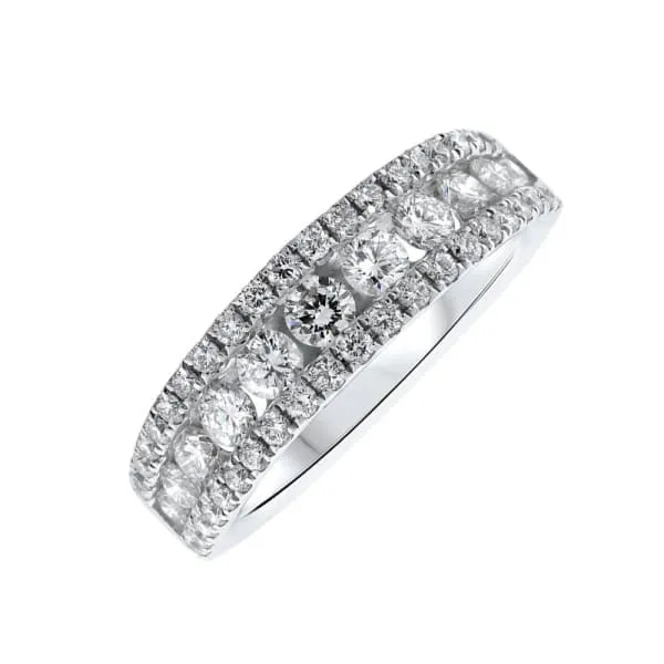 Diamond Source NYC Rings 18kt White Gold Diamond Wedding Band 110ct Diamonds R01834W