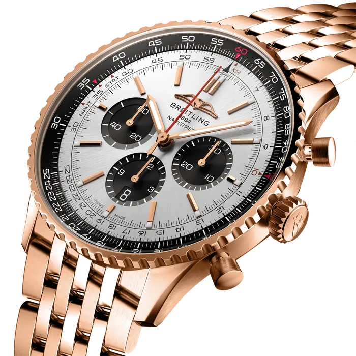 Earrings Breitling Breitling Navitimer B01 Chronograph 46 18K Silver Dial