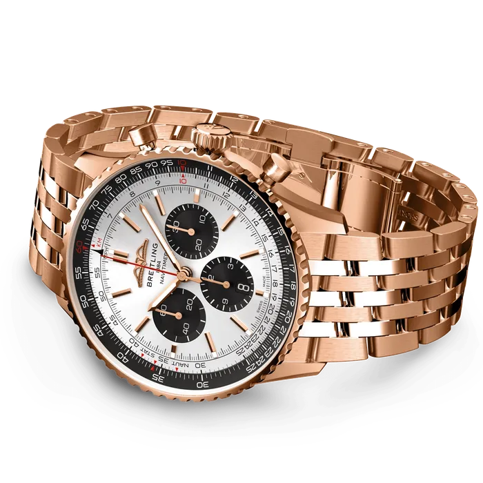 Earrings Breitling Breitling Navitimer B01 Chronograph 46 18K Silver Dial