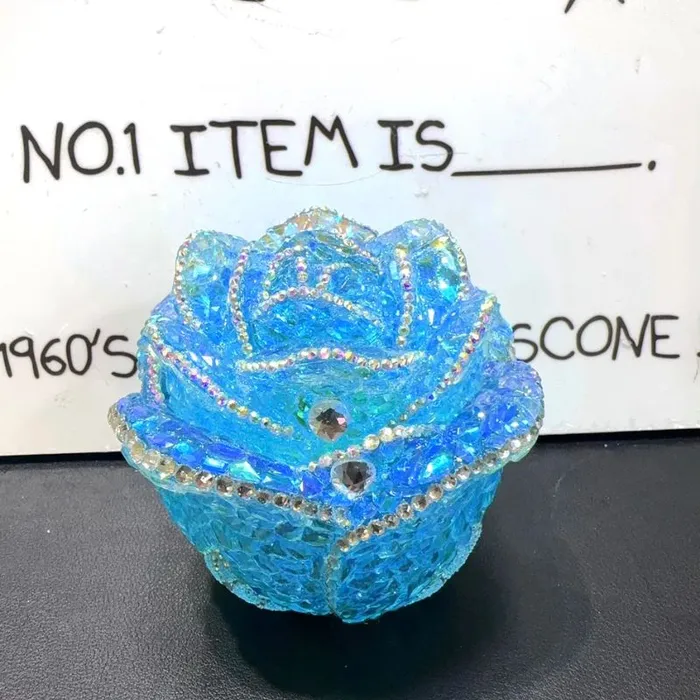 Earrings IntoResin Handmade Diamond Rose Flower Storage Box Resin Molds