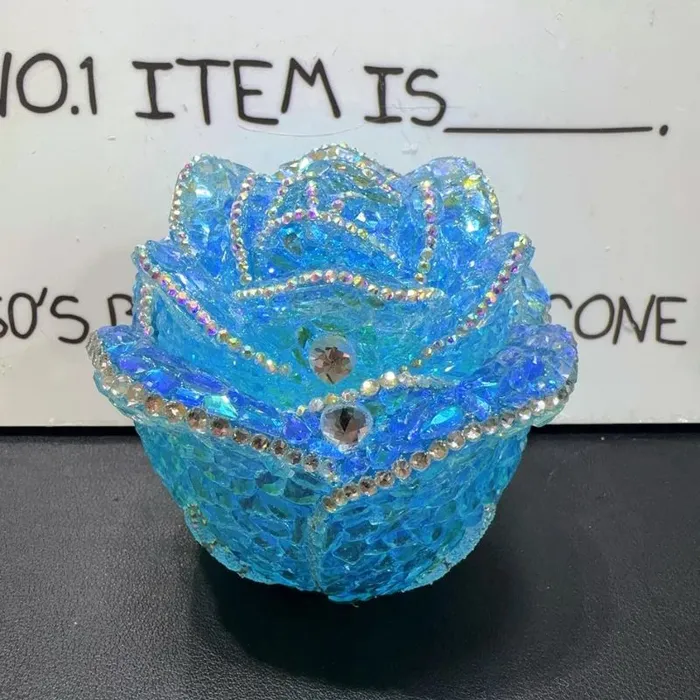 Earrings IntoResin Handmade Diamond Rose Flower Storage Box Resin Molds