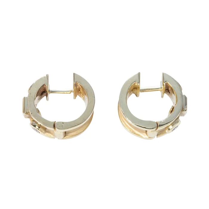 Earrings Mazza Diamond 14K Yellow Gold Huggie Earrings Mazza
