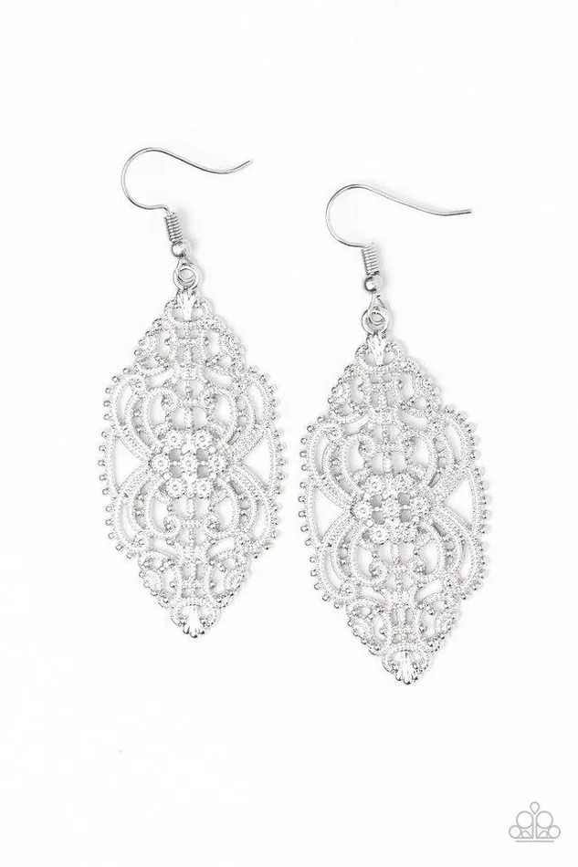 Earrings Paparazzi Earring Ornately Ornate Silver Paparazzi Jewelry
