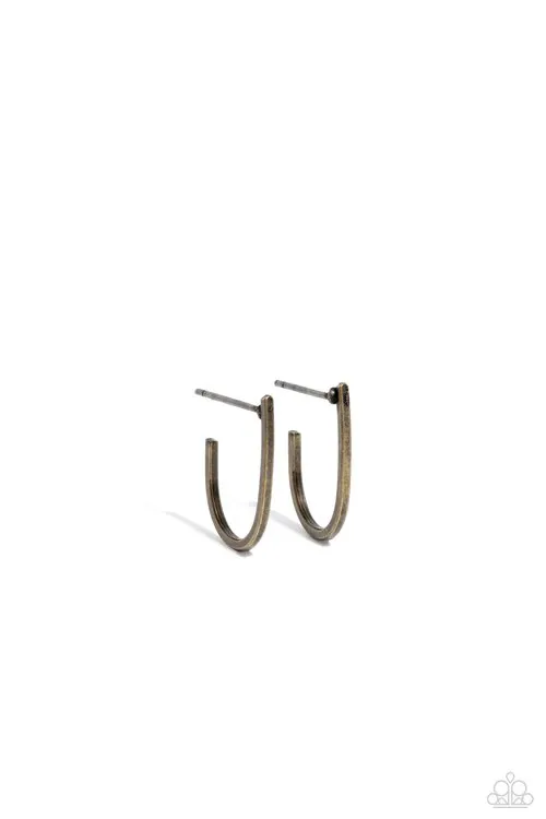 Earrings Paparazzi Jewelry Paparazzi Earring Admirable Arches Brass