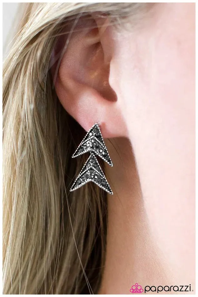 Earrings Paparazzi Jewelry Paparazzi Earring Broken Arrow Silver
