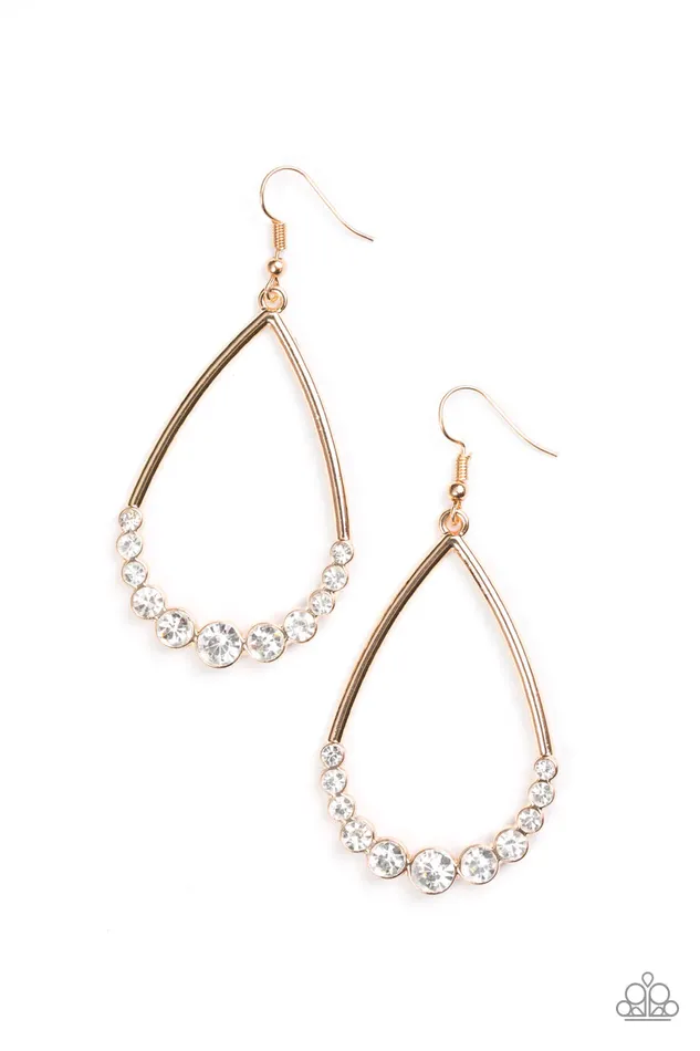 Earrings Paparazzi Jewelry Paparazzi Earring Dipped In Diamonds Gold