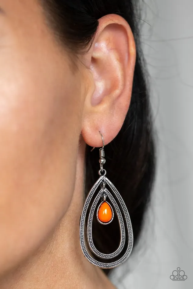 Earrings Paparazzi Jewelry Paparazzi Earring Drops of Color Orange