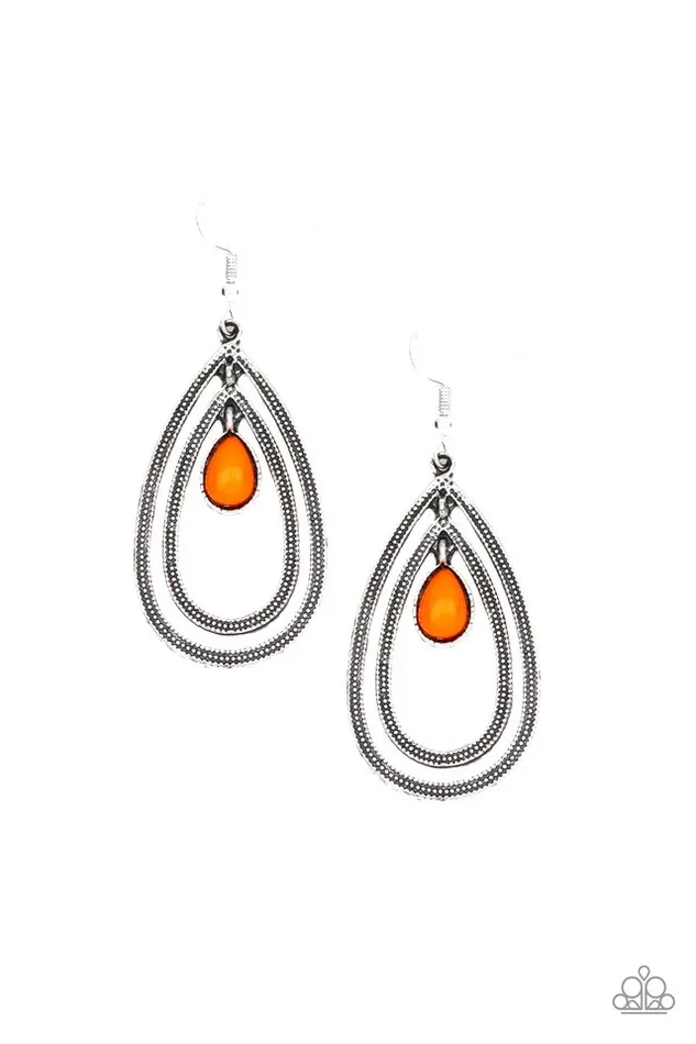 Earrings Paparazzi Jewelry Paparazzi Earring Drops of Color Orange Earrings Paparazzi Jewelry Paparazzi Earring Drops of Color Orange