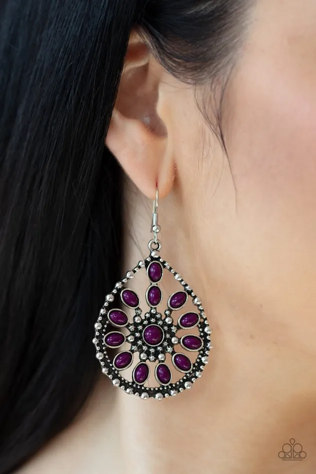 Earrings Paparazzi Jewelry Paparazzi Earring Free To Roam Purple