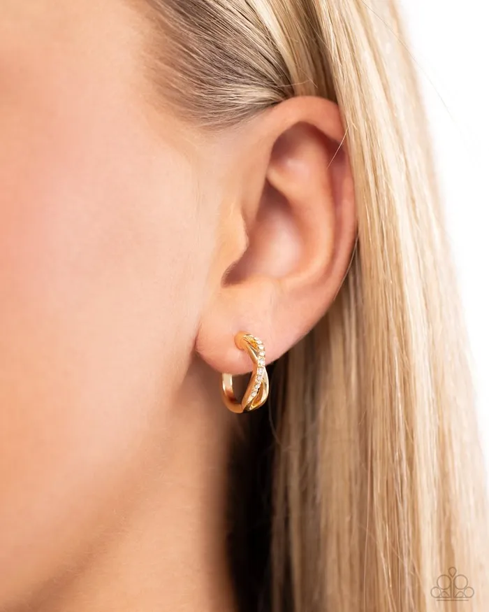 Earrings Paparazzi Jewelry Paparazzi Earring Horoscopic Helixes Gold