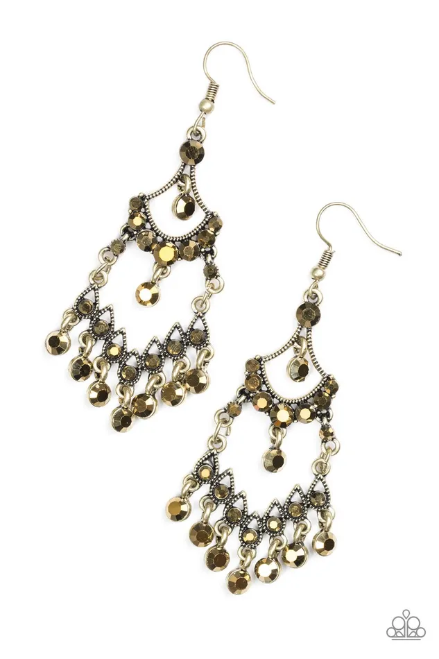 Earrings Paparazzi Jewelry Paparazzi Earring Palace Princess Brass