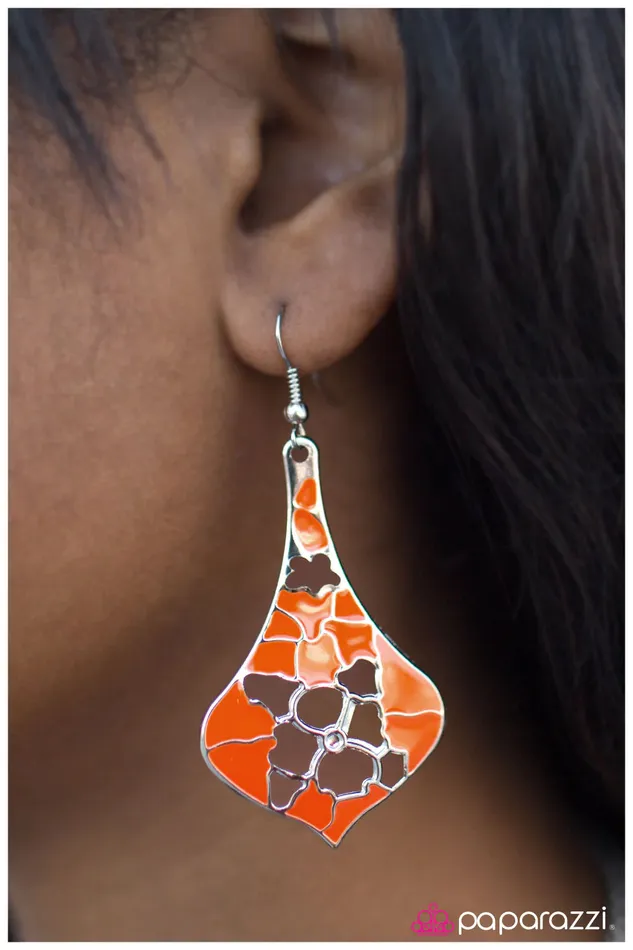 Earrings Paparazzi Jewelry Paparazzi Earring Raise Your Glass Orange