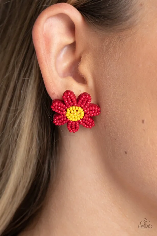 Earrings Paparazzi Jewelry Paparazzi Earring Sensational Seeds Red