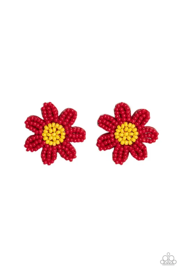 Earrings Paparazzi Jewelry Paparazzi Earring Sensational Seeds Red