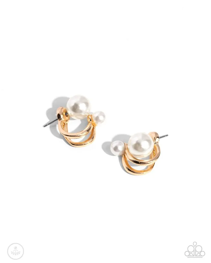 Earrings Paparazzi Jewelry Paparazzi Earring Sophisticated Socialite Gold
