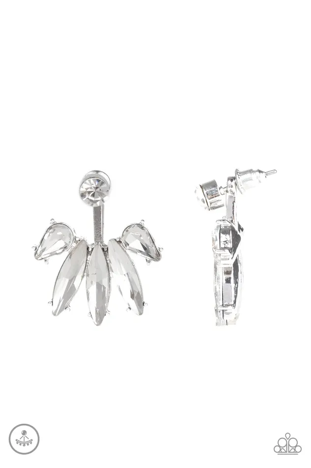 Earrings Paparazzi Jewelry Paparazzi Earring Stunningly Striking White
